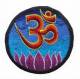 Gestickter Aufn�her - Patch - OM AUM Symbol & Lotus - Nepal