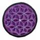Gestickter Aufnher - Patch - Blume des Lebens - violett - Nepal