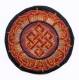 Gestickter Aufn�her - Patch - Endloser Knoten im Lotuskranz - Nepal