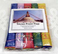 5 Rollen Tibet Gebetsfahnen - Windpferd Lungta Tara Buddha - 5x10 - Nepal