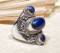 Grosser Tibetischer Ring mit Lapislazuli...
