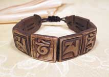 Armband Om Mani Padme Hum - Yakbone - Nepal