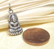 Sweet - kleiner Buddha Anhänger - 925 Sterling Silber - Talisman - Nepal